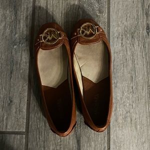 MK Brown leather flats!